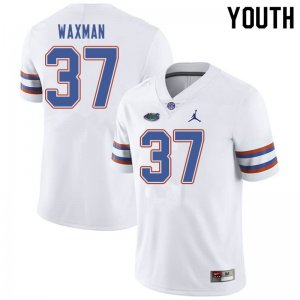 Youth Florida Gators #37 Tyler Waxman NCAA Jordan Brand White Authentic Stitched College Football Jersey QNT2462XM